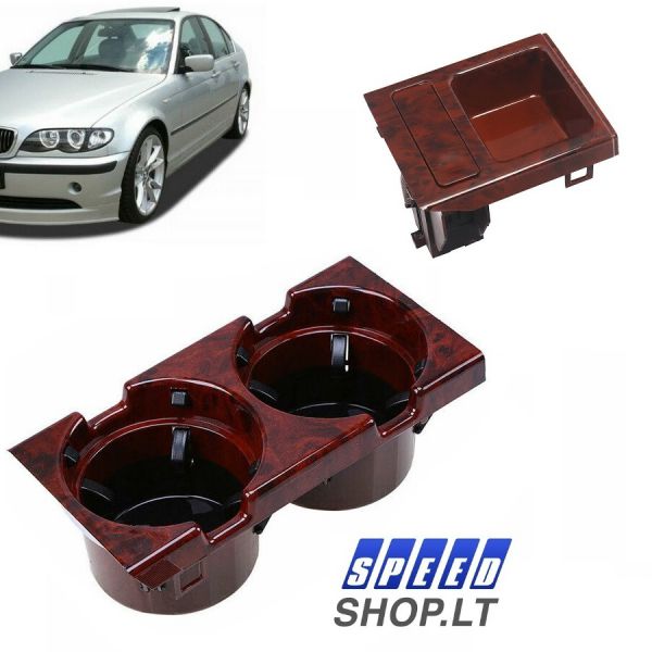 BMW 3 (E46) puodelių laikiklis su monetų dėtuve